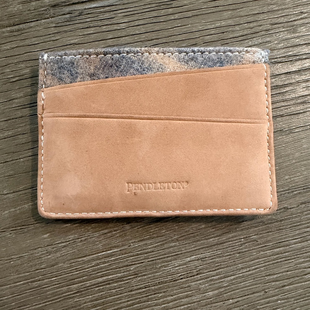 Pendleton Brown and Tan Card Holder